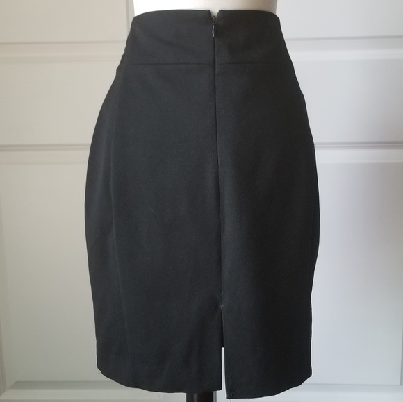 3 for $25 High Waist Pintucked Pencil Black Skirt - Picture 4 of 7